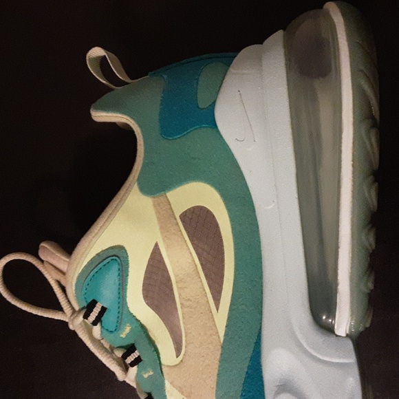 Nike Air Max 270 React in Teal and Beige Size 11. - Picture 6 of 14